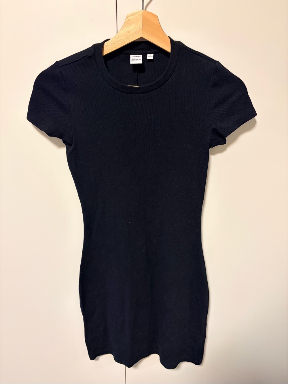 TNA Black Short Sleeve Mini Dress